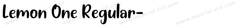 Lemon One Regular字体转换